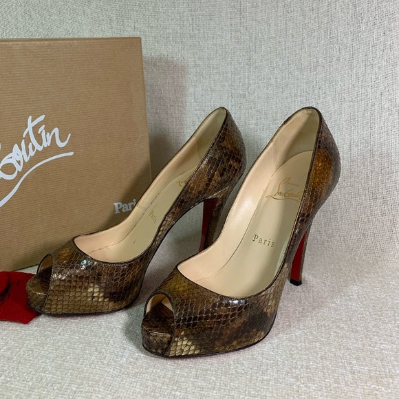 Christian Louboutin Very Prive Python Pumps 35.5 - Picture 6 of 15